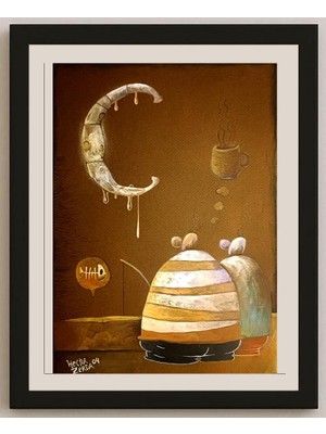 Karikatural Hector Zerda 29X21CM Orijinal Karikatür BOD03416