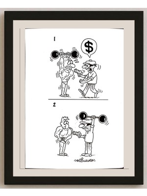 Karikatural Arionauro Da Silva Santos 29X21CM Orijinal Karikatür BOD03219