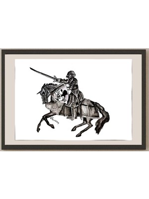 Karikatural Ali Aghaeyi 43X30CM Orijinal Karikatür BOD04154