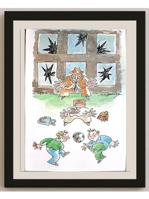 Karikatural Boris Erenburg 29X21CM Orijinal Karikatür BOD03634