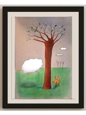 Karikatural Masoud Ziaei Zardkhashosei 29X21CM Orijinal Karikatür BOD03708