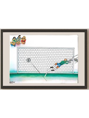 Karikatural Aung 29X21CM Orijinal Karikatür BOD03963