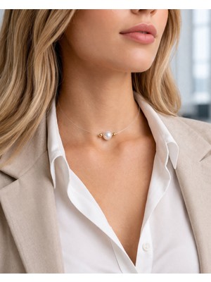 Chellomood Minimal Cam Inci Hayalet Kolye -Ofis Şıklığı