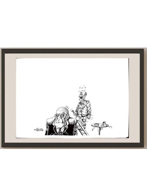 Karikatural Raed Khalil 29X21CM Orijinal Karikatür BOD03255