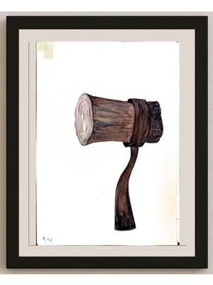 Karikatural Mohamed Reza 29X21CM Orijinal Karikatür BOD03281