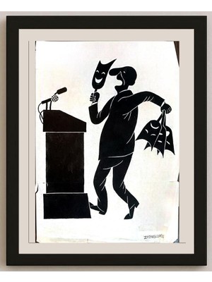 Karikatural Limin Zheng 29X21CM Orijinal Karikatür BOD04286