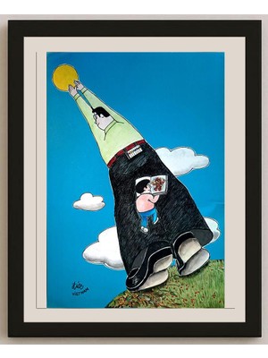 Karikatural Nguyen Huu Due 29X21CM Orijinal Karikatür BOD03982