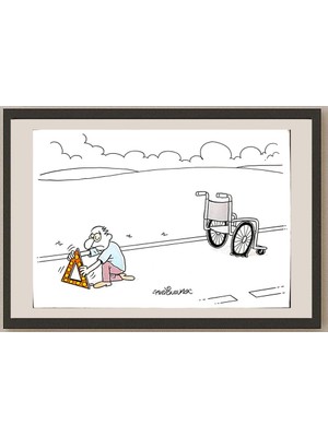 Karikatural Arionauro Da Silva Santos 29X21CM Orijinal Karikatür BOD03381
