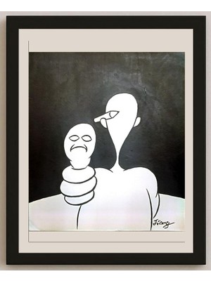 Karikatural Jiang Lidong 29X21CM Orijinal Karikatür BOD03468