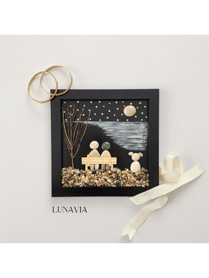 Nart Handicraft Ahşap Dekoratif Tablo | El Yapımı Minimal Masa & Duvar Dekoru | Modern Rustik Ev Hediyesi | Lunavia