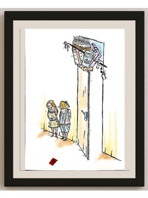Karikatural Sajad Rafaee 29X21CM Orijinal Karikatür BOD03666