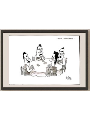 Karikatural Yukio Shinohara 29X21CM Orijinal Karikatür BOD03380