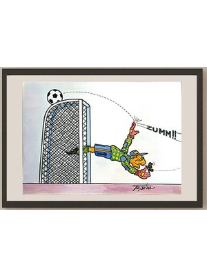 Karikatural Nombre Fernando Tesada 29X21CM Orijinal Karikatür BOD03429