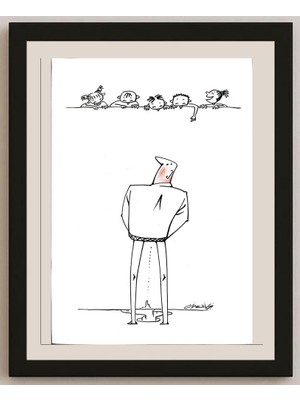 Karikatural Gheng Zhu 29X21CM Orijinal Karikatür BOD03797