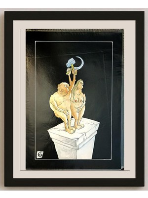 Karikatural Unknown 29X21CM Orijinal Karikatür BOD04083