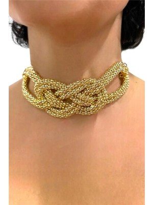 Petek Aksesuar Düğüm Choker Tasma Kolye