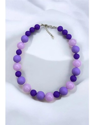 Petek Aksesuar Mor Lila Bubble Top Summer Kolye