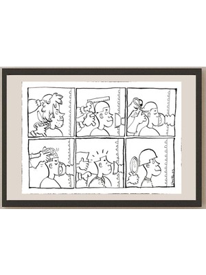 Karikatural Jorge Varas Varilla 29X21CM Orijinal Karikatür BOD04825