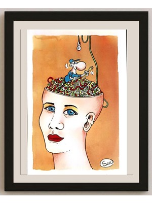 Karikatural S x 15X10CM Orijinal Karikatür BOD04258