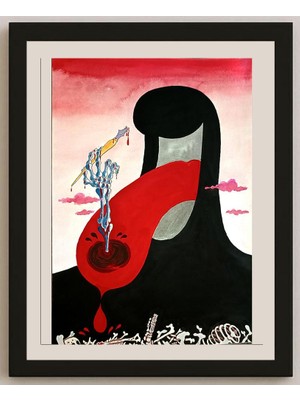 Karikatural Li Hai Feng 27X23CM Orijinal Karikatür BOD04847