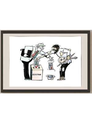 Karikatural Feng Hui Cang 29X21CM Orijinal Karikatür BOD04864