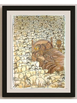 Karikatural Ikhsan Dwjong 29X21CM Orijinal Karikatür BOD05011