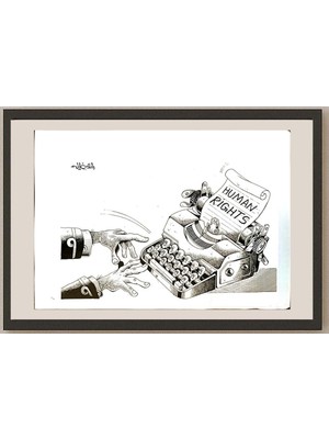 Karikatural Raed Khalil 29X21CM Orijinal Karikatür BOD05000