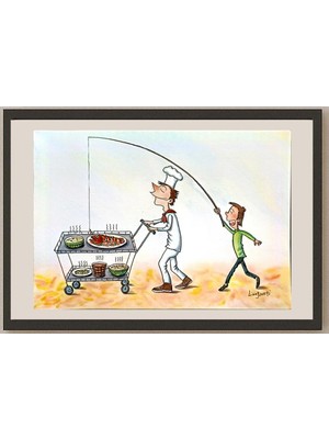 Karikatural Liang Junqi 29X21CM Orijinal Karikatür BOD05253