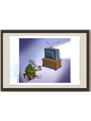 Karikatural Ali Miraee 29X21CM Orijinal Karikatür BOD04590