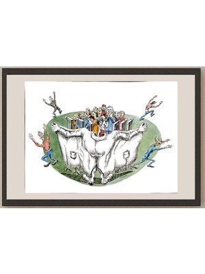Karikatural Romanov Vladimir 39X30CM Orijinal Karikatür BOD04655