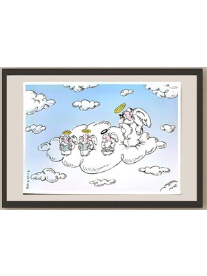 Karikatural Ali Miraee 29X21CM Orijinal Karikatür BOD04589