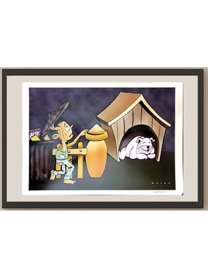 Karikatural Wesam Khalil 29X21CM Orijinal Karikatür BOD05244