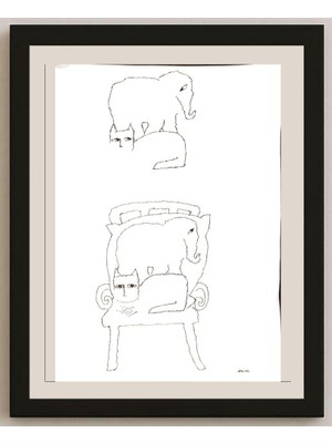 Karikatural Saryal 43X30CM Orijinal Karikatür BOD05282