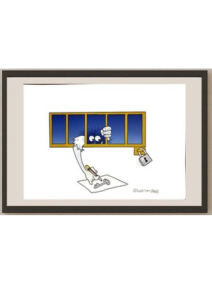 Karikatural Tim Ernst 29X21CM Orijinal Karikatür BOD04699