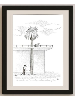 Karikatural Yuri Ochakovski 29X21CM Orijinal Karikatür BOD04865