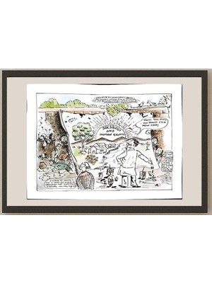 Karikatural Jayshree Chavan 39X33CM Orijinal Karikatür BOD04659