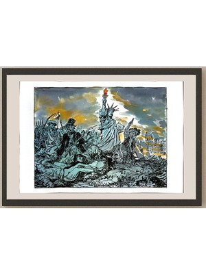 Karikatural Zhang Wei 29X21CM Orijinal Karikatür BOD04668