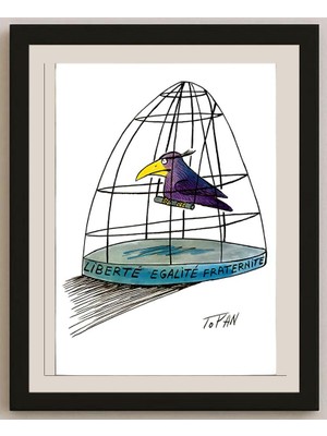 Karikatural Cristian Topan 29X21CM Orijinal Karikatür BOD04672