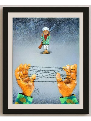 Karikatural Yoshiaki Yokota 36X26CM Orijinal Karikatür BOD04691