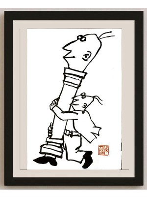 Karikatural Ye Ting 28X19CM Orijinal Karikatür BOD04999