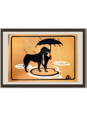 Karikatural Abraham Averbuch Ash 29X21CM Orijinal Karikatür BOD04581