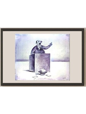 Karikatural Zheng Limin 29X21CM Orijinal Karikatür BOD04977