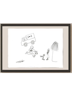 Karikatural Zhang Jun 29X21CM Orijinal Karikatür BOD04813