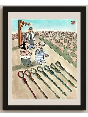 Karikatural Yang Shushan 25X21CM Orijinal Karikatür BOD04878