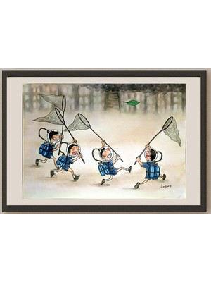 Karikatural Liang Junqi 29X21CM Orijinal Karikatür BOD05254