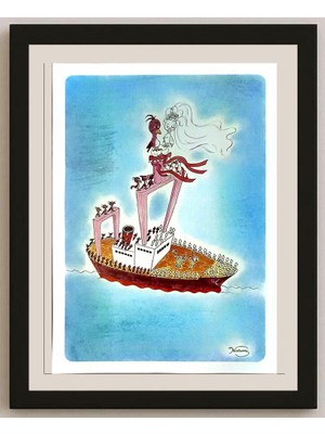 Karikatural Harumi Imahase 29X21CM Orijinal Karikatür BOD05014