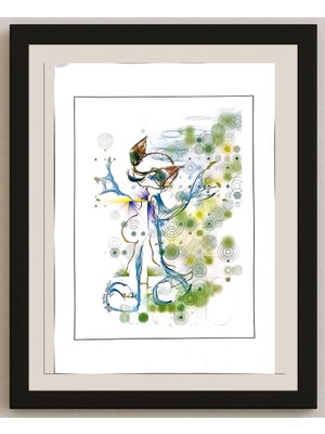 Karikatural Sepideh Sharifi 43X30CM Orijinal Karikatür BOD05319