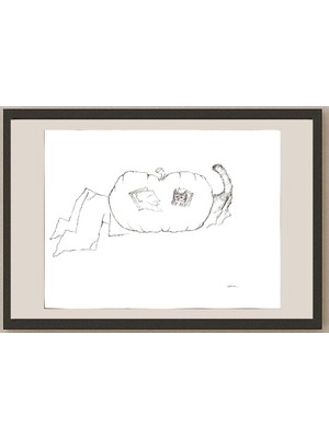 Karikatural Saryal 43X30CM Orijinal Karikatür BOD05295