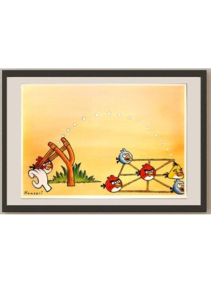 Karikatural Abbas Naaseri 29X21CM Orijinal Karikatür BOD04587