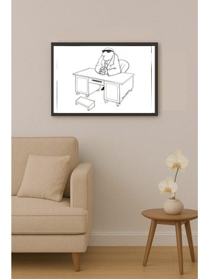 Karikatural Vasantha Hosabettu 28X18CM Orijinal Karikatür BOD4724